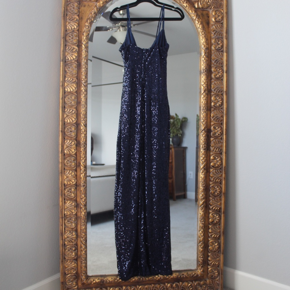 Jewel Formal High Slit Sequin Dress - Windsor